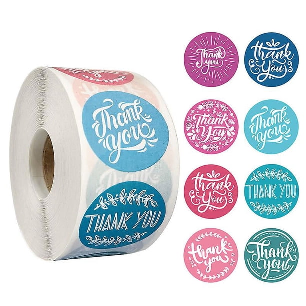 Paquete de 500 pegatinas adhesivas de agradecimiento - Redondas de 2,5 cm - Regalos de agradecimiento - Para regalos caseros estilo 2 Rojo Verde Cocina, Decoración y Otros