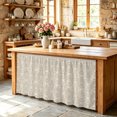 thumbnail image 6 of Beige Damask Cabinet Curtain 32"Wx55"L,Dustproof Pantry Door Curtain with Self Adhesive Tape,Vintage Country Scroll Floral Patterned Tall Storage Cover Privacy Drape for Bathroom Kitchen Laundry Room, 6 of 9