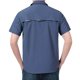 thumbnail image 5 of Camisa de manga corta para hombre - Informal, holgada, lisa - Ropa de trabajo de secado rápido - Verano - Bolsillos utilitarios - Poliéster, 5 of 5