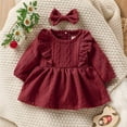 thumbnail image 2 of ZPYESWOW Girls Christmas Dress Size 7 Girls Maxi Dress Toddler Christmas 2t Black Outfit Girls' Clothing Sets Baby Clothing 5 Dollar and Under Gifts, Red 0-3 Months, 2 of 7