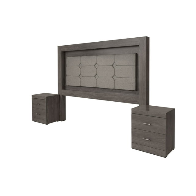 Recamara KS 3 Piezas Kirena Gris - Kessa Muebles