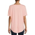 thumbnail image 5 of Time and Tru Women's V-Neck Tunic T-Shirt, 2-Pack, 5 of 5