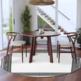 thumbnail image 4 of White Greek Key Large Area Rugs for Bedroom Living Room, Soft Non Slip Carpet Bedside Rug, Geometric Greece Ancient Farmhouse Geo Round Floor Cover Kitchen Accent Rug 6' for Dining Room/Office, 4 of 9