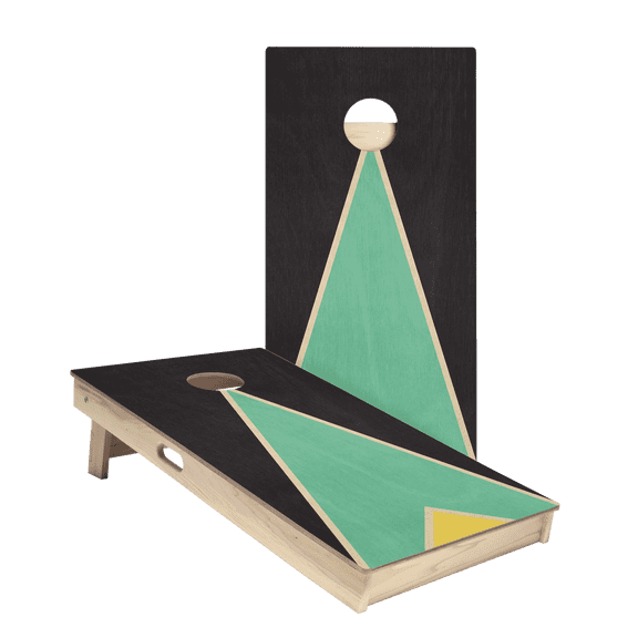 Skip's Garage | Classic Retro Triangle #1 Cornhole Boards