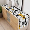 thumbnail image 4 of Yellow Geometric Table Runner - 70 Inch Long, Kitchen Dining Table Runner Dresser Scarves, Modern Minimalist Black Abstract Art Farmhouse Decor for Coffee Tables Wedding Party Banquet, 4 of 8