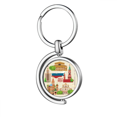 thumbnail image 1 of Rusia Landmark símbolo nacional ilustración Rotating keychain Metal Keyring Holder, 1 of 2