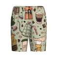 thumbnail image 4 of Naloa Coffee Makers Macaroons Chocolate Men's Short Pajama Pants, Lounge Comfort Shorts with Elasticized Waistband and Side Pockets - Large, 4 of 9