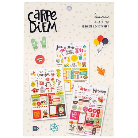 UPC: 0816502025157 | Planner Essentials A5 Stickers 12/Pkg-Seasons  543 Stickers