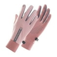 thumbnail image 3 of touch screen compatible warm fleece lined gloves for women winter, 3 of 3