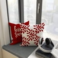 thumbnail image 4 of Christmas Pillow Covers 20x20 Modern Sofa Throw Pillow Cover, Decorative Outdoor Linen Fabric Pillow Case for Couch Bed Car (Red, 20x20,Set of 4), 4 of 6