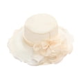 thumbnail image 5 of CHENge Derby Hats for Women Vintage Wide Brim Leaf Flower Fascinator Hat Derby Tea Party Outfit Bridal Wedding Tea Party Hat, 5 of 6