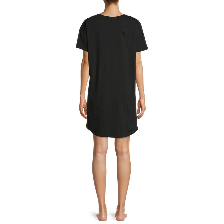 George Essentials Women s Organic Cotton Crew Neck Nightshirt