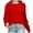Red, variant on Fartey Womens Fall Solid Color Crochet Sweaters Loose Comfy Long Sleeve Crew Neck Pullover Sweater Trendy Hollow Out Knit Sweaters 2025