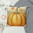 thumbnail image 2 of COMIO Autumn Pumpkin Pillow Covers, Fall Farmhouse Harvested Maple Leaf Pattern printing Theme Throw Pillow Cover, Throw Pillow Covers  Fabric Decor for Bedroom Couch Pation,  Yellow, 2 of 5