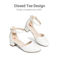 thumbnail image 5 of DREAM PAIRS Kids' Mary Jane Pumps Girls' Low Block Heel Dress Shoes with Hook-and-Loop Strap Comfortable Non-Slip Party Shoes, 5 of 6