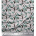 thumbnail image 1 of Soimoi Satin Silk Fabric Branches,Floral & Eagle Bird Print Fabric by The Yard 42 Inch Wide, 1 of 1