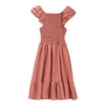 thumbnail image 6 of LADIGASU Clearance Girls Summer Dresses Cute Double Layer Ruffle Sleeve Smocked Flowy Dress, 6 of 9