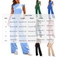 thumbnail image 3 of Aimik Womens 2 Piece Outfits Ruffle Short Sleeve Top and High Waisted Wide Leg Pants Set Summer Casual Lounge Sets for Women, 3 of 6