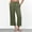 Army Green, variant on Fesfesfes Women's Cropped Wide-Leg Pants Summer Trendy Solid Color Elastic Drawstring Waist 3/4 Length Trousers Casual Outdoor Wearing(Army Green,XL)