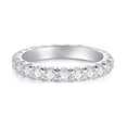 thumbnail image 2 of Anillo de plata de ley con circonita cúbica, elegante banda de plata de ley de 3 mm Xtellar plateado, 2 of 3
