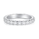 thumbnail image 2 of Anillo de plata de ley con circonita cúbica, elegante banda de plata de ley de 3 mm Xtellar plateado, 2 of 3