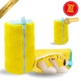 thumbnail image 3 of Shoe Washing Machine Bag 2-Pack Reusable Yellow Value Pack for Tennis Sneakers & Slippers Secure Zipper Lock Quiet Tangle-Free 360° Deep Clean - Laundry, 3 of 7