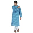 thumbnail image 5 of Atasi Mandarin Collar Kurta For Menâ€™s Printed Cotton Long Sleeves Ethnic Wear, 5 of 7