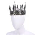 thumbnail image 3 of Corona de rey para hombre Yinane Tiara Retro Plata, 3 of 7