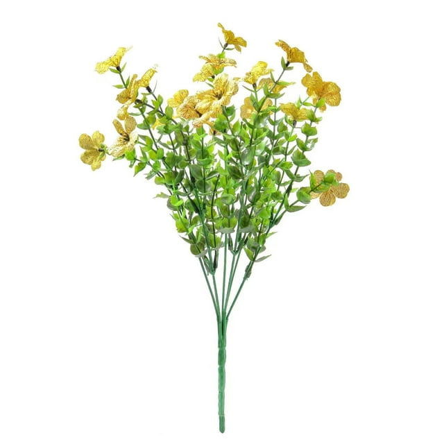 Ramo de flores artificiales de 7 puntas | Arreglo floral de violetas artificiales | Decoración para el hogar y centro de mesa para bodas
