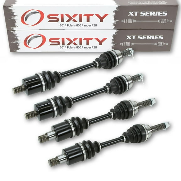 4 pc Sixity XT Front Rear Left Right Axle compatible with Polaris Ranger RZR 800 2014 - Z14VH76AC AD EAI EAK EAL EAW 4X4