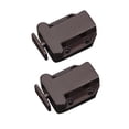 thumbnail image 1 of HINTRMENT 2Pcs Rectangular Cabinet Latches Self-locking Door Catch Brown in ABS for Office Use, 1 of 8