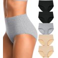thumbnail image 1 of Calzoncillos IROCUE de algodón de cintura alta para mujer, cobertura total, 1 of 6