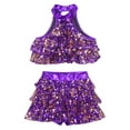 TiaoBug Kids Girls Latin Jazz Dance Outfits Shiny Sequins Crop Tops ...