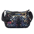 thumbnail image 1 of Sonducket Bolso de hombro para mujer, bandolera con cierre de cremallera de estilo informal para fiestas y viajes para niñas, bolsa para mujer, Bolsas de mensajero y de hombro Flor negra, 1 of 6
