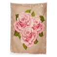 thumbnail image 3 of Ambesonne Rose Tablecloth Rectangular Table Cover, Pink Bouquet of Flowers, 52"x70", Tan Pale Pink Green, 3 of 4