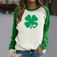 thumbnail image 5 of Tejiojio Summer Saving Labor Day Women's O Neck Casual Long Sleeved Pullover Print Stitching T Shirt Top, 5 of 5