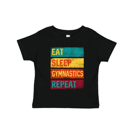 

Inktastic Gymnast Eat Sleep Gymnastics Repeat Gift Toddler Boy or Toddler Girl T-Shirt