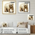 thumbnail image 4 of Designart "Winter Polar Bear II" Animals Framed Wall Art - Traditional White Bear Entryway Framed Wall Art Print, 4 of 6