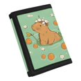 thumbnail image 2 of Chririnla Capybara Citrus Pattern Wear-Resistant Children's Wallet, Elastic Polyester Kids Trifold Wallet Large Capacity Trifold Card Wallet for Outdoor Sports School, 2 of 6