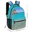 thumbnail image 2 of Ocean Waves Beach Blue Sea Backpack Durable Laptop Canvas BagsBusiness Daypack for Men Women, 2 of 6