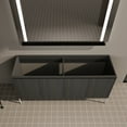 thumbnail image 6 of LiviNest 60" Freestanding Bathroom Vanity: Modern Storage Cabinet with Soft Close Doors & Dark Oak Finish - Water Resistant Plywood Design for Home Renovation & DIY Assembly (KD), 6 of 6
