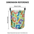 thumbnail image 3 of Colorful Abstract Shapes Play Print Extra Large Foldable Laundry Basket  Stylish  Easy to Use for Bedroom Bathroom  Laundry Room  Oxford Fabric Storage Bin, 3 of 9
