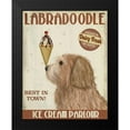 thumbnail image 2 of Fab Funky 12x14 Black Modern Framed Museum Art Print Titled - Labradoodle, Golden, Ice Cream, 2 of 5