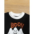 thumbnail image 4 of Hirigin Baby Halloween Romper, Long Sleeve Round Neck Ghost Print Bodysuit, 4 of 9