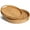 Natural, variant on 14.2" Hand-Woven Round Rattan Serving Tray Decorative Wicker Ottoman Platter with Handles for Coffee Table Breakfast Drinks Snack Bread Fruit Vegetables