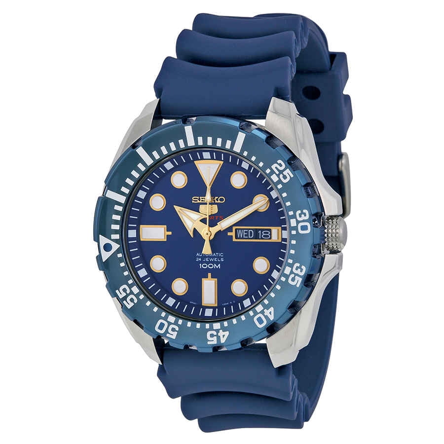 Sidst Deqenereret vokse op Seiko Men's Diver Automatic SRP605K2 Blue Rubber Automatic Fashion Watch -  Walmart.com