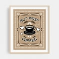 thumbnail image 2 of Coffee Quote // Retro But First Coffee // Black and White // Kraft Paper - Digital Art Coffee Kitchen Decor Quote Typography Cafe Rustic Humor Unframed Wall Art Print 18 x 24 inches, 2 of 13
