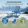 thumbnail image 4 of WestinTrends Malibu Outdoor Lounge Chairs Set of 2, All Weather Poly Lumber Patio Chaise Lounge Pool Chairs with 5 Positions Backrest, Pacific Blue, 4 of 9