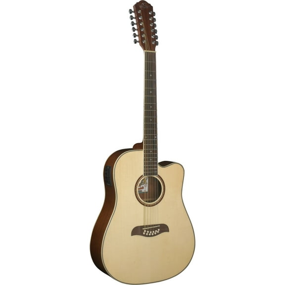 Oscar Schmidt OD312CE 12-Strings Acoustic-Electric Guitar, Natural