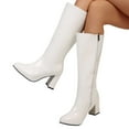 thumbnail image 5 of Women's Mid-Calf Boots with Heel Side Zipper Design for Comfort Walking and Versatile Outdoor Wear, 5 of 9